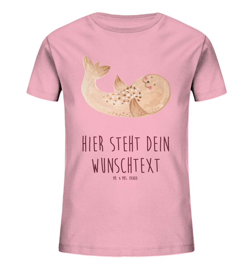 Personalisiertes Kinder T-Shirt Robbe liegend