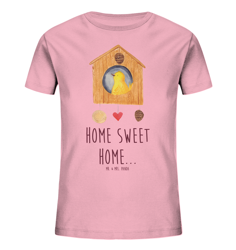 Organic Kinder T-Shirt Vogelhaus sweet Home Kinder T-Shirt, Kinder T-Shirt Mädchen, Kinder T-Shirt Jungen, Tiermotive, Gute Laune, lustige Sprüche, Tiere, Vogelhaus, Vogel, Home sweet Home, Einzug, Umzug, Geschenk, Einzugsgeschenk, Hausbau, Haus