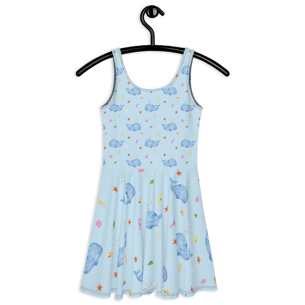 Sommerkleid Wal Konfetti Sommerkleid, Kleid, Skaterkleid, Meerestiere, Meer, Urlaub, Wal, Konfetti, Wale, Motivation, Neuanfang, Trennung, Diät, Abnehmen, Neustart, Lebensabschnitt, Geburtstag