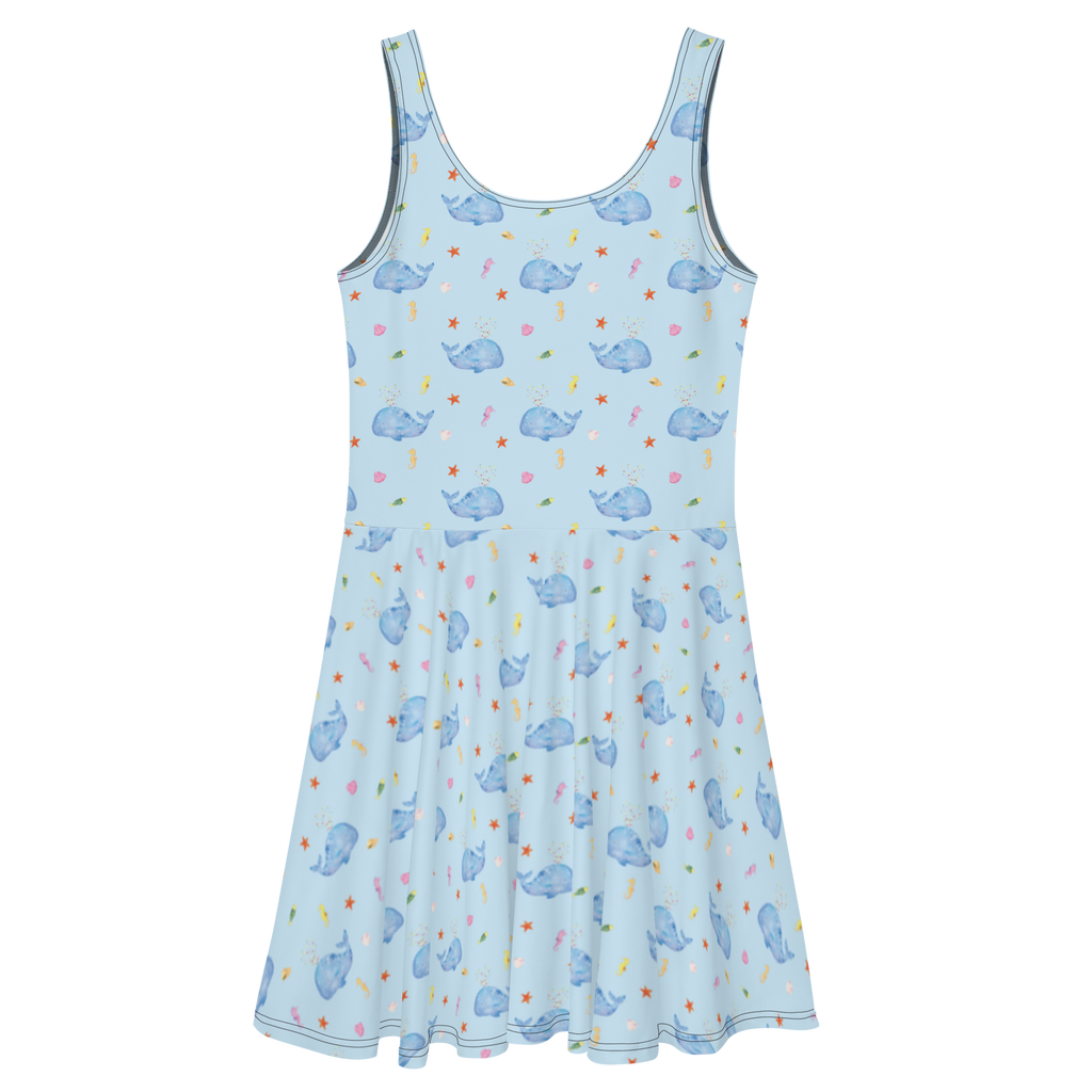 Sommerkleid Wal Konfetti Sommerkleid, Kleid, Skaterkleid, Meerestiere, Meer, Urlaub, Wal, Konfetti, Wale, Motivation, Neuanfang, Trennung, Diät, Abnehmen, Neustart, Lebensabschnitt, Geburtstag