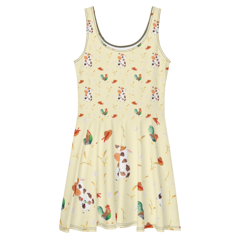 Sommerkleid Kuh Sommerkleid, Kleid, Skaterkleid, Bauernhof, Hoftiere, Landwirt, Landwirtin, Kuh, Kühe, Träume, Flausen, Spruch, Magie, Motivtion, Hof, Milch, Milchkuh