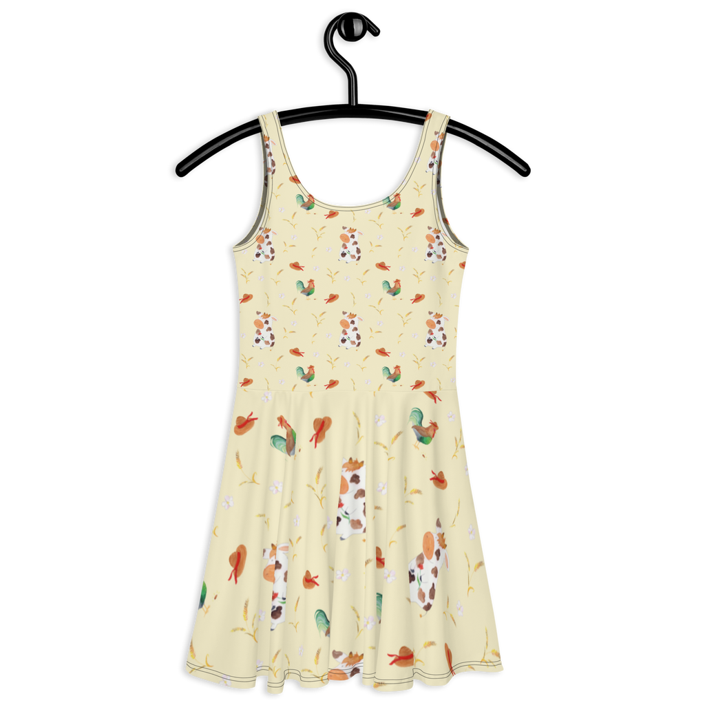 Sommerkleid Kuh Sommerkleid, Kleid, Skaterkleid, Bauernhof, Hoftiere, Landwirt, Landwirtin, Kuh, Kühe, Träume, Flausen, Spruch, Magie, Motivtion, Hof, Milch, Milchkuh