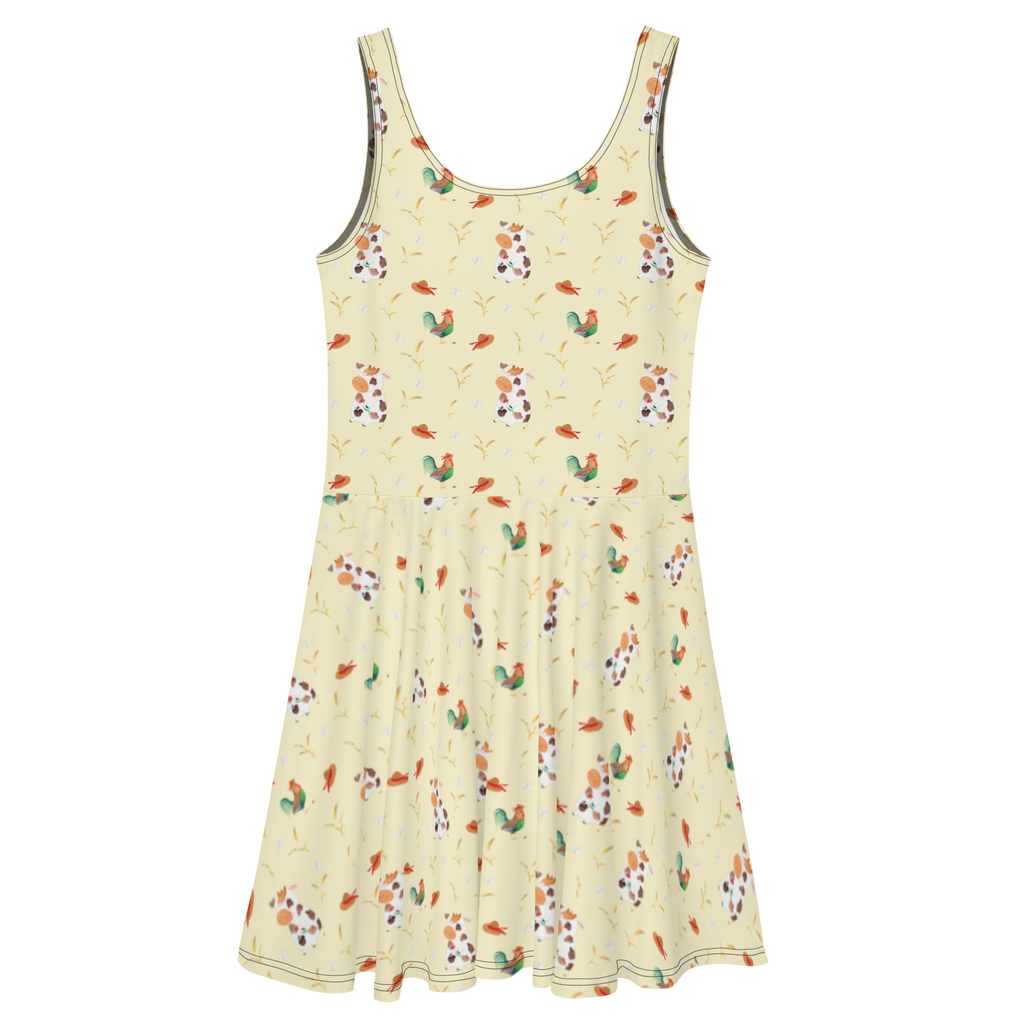 Sommerkleid Kuh Sommerkleid, Kleid, Skaterkleid, Bauernhof, Hoftiere, Landwirt, Landwirtin, Kuh, Kühe, Träume, Flausen, Spruch, Magie, Motivtion, Hof, Milch, Milchkuh