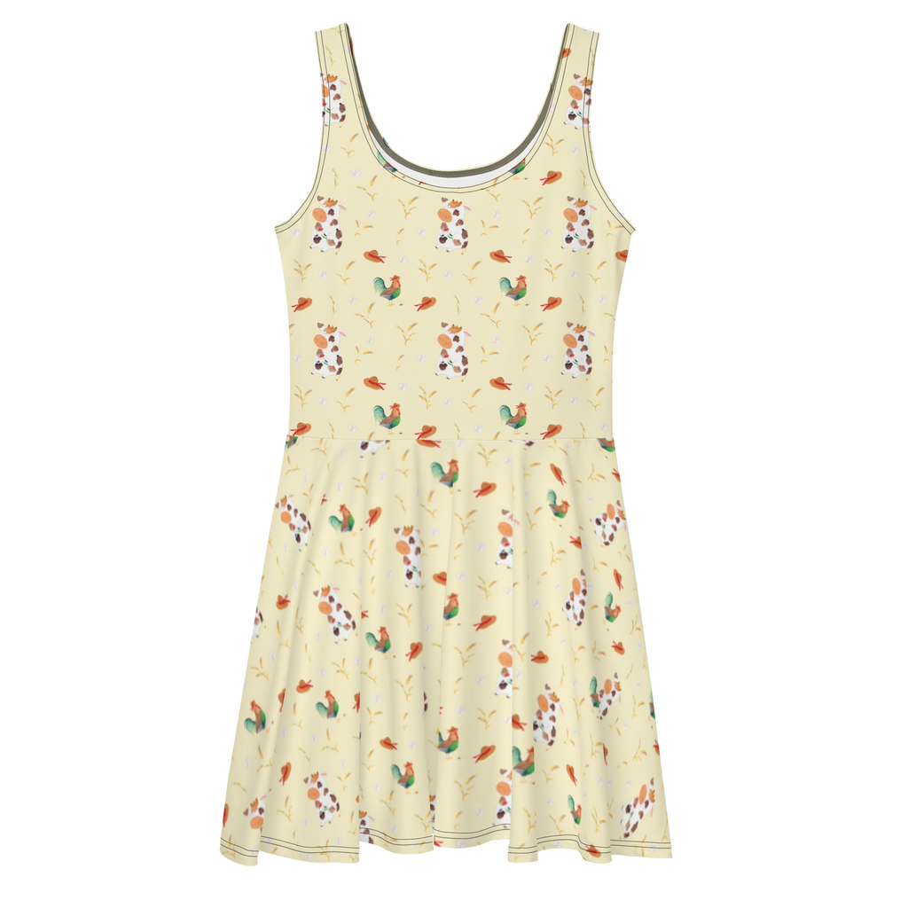 Sommerkleid Kuh Sommerkleid, Kleid, Skaterkleid, Bauernhof, Hoftiere, Landwirt, Landwirtin, Kuh, Kühe, Träume, Flausen, Spruch, Magie, Motivtion, Hof, Milch, Milchkuh