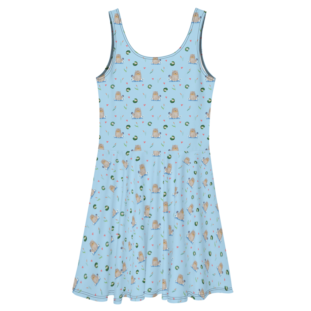 Sommerkleid Otter mit Stein Sommerkleid, Kleid, Skaterkleid, Otter, Fischotter, Seeotter, Otter Seeotter See Otter