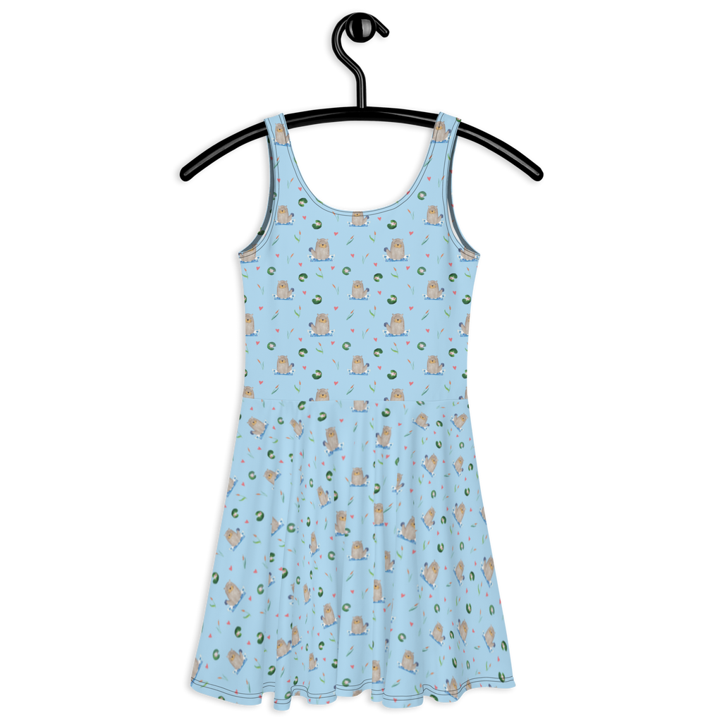 Sommerkleid Otter mit Stein Sommerkleid, Kleid, Skaterkleid, Otter, Fischotter, Seeotter, Otter Seeotter See Otter