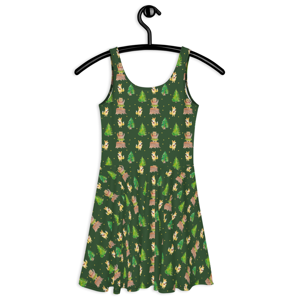 Sommerkleid Waldtiere Aloha Sommerkleid, Kleid, Skaterkleid, Tiermotive, Gute Laune, lustige Sprüche, Tiere, Wald, Waldtiere, Musik, Aloha, Bär, Hase, Igel, Tanzen, Leben, Lachen
