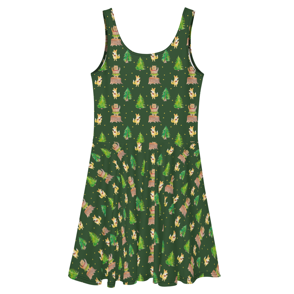 Sommerkleid Waldtiere Aloha Sommerkleid, Kleid, Skaterkleid, Tiermotive, Gute Laune, lustige Sprüche, Tiere, Wald, Waldtiere, Musik, Aloha, Bär, Hase, Igel, Tanzen, Leben, Lachen