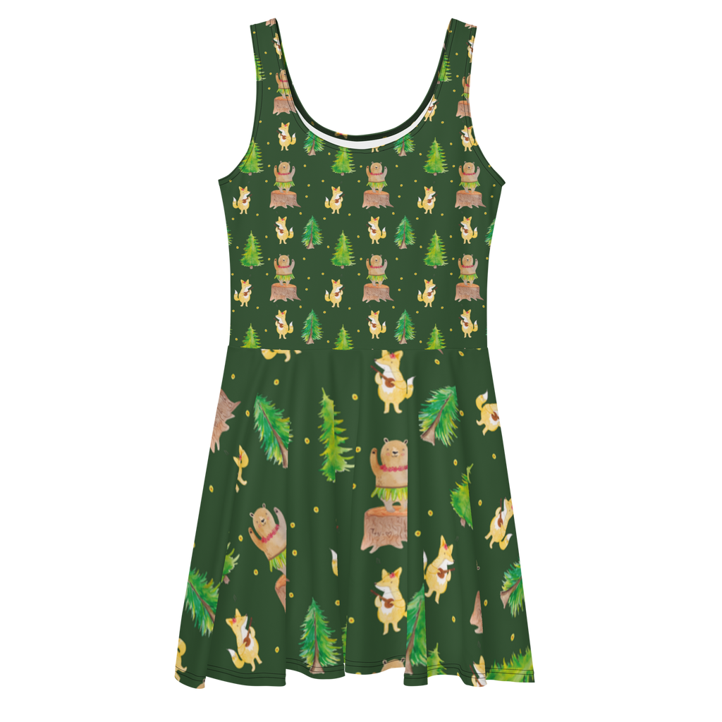 Sommerkleid Waldtiere Aloha Sommerkleid, Kleid, Skaterkleid, Tiermotive, Gute Laune, lustige Sprüche, Tiere, Wald, Waldtiere, Musik, Aloha, Bär, Hase, Igel, Tanzen, Leben, Lachen