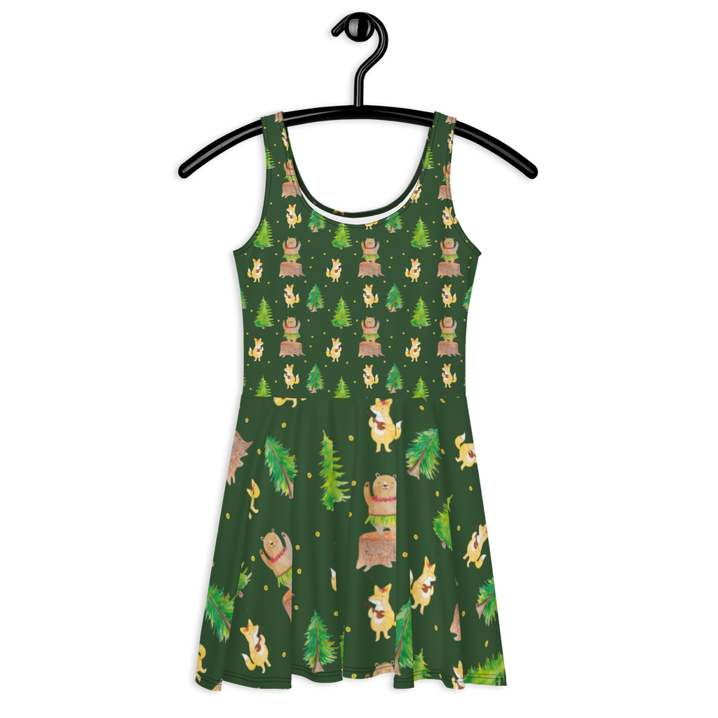 Sommerkleid Waldtiere Aloha Sommerkleid, Kleid, Skaterkleid, Tiermotive, Gute Laune, lustige Sprüche, Tiere, Wald, Waldtiere, Musik, Aloha, Bär, Hase, Igel, Tanzen, Leben, Lachen