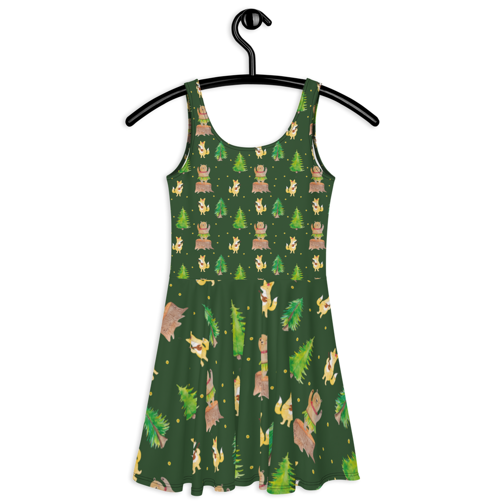 Sommerkleid Waldtiere Aloha Sommerkleid, Kleid, Skaterkleid, Tiermotive, Gute Laune, lustige Sprüche, Tiere, Wald, Waldtiere, Musik, Aloha, Bär, Hase, Igel, Tanzen, Leben, Lachen