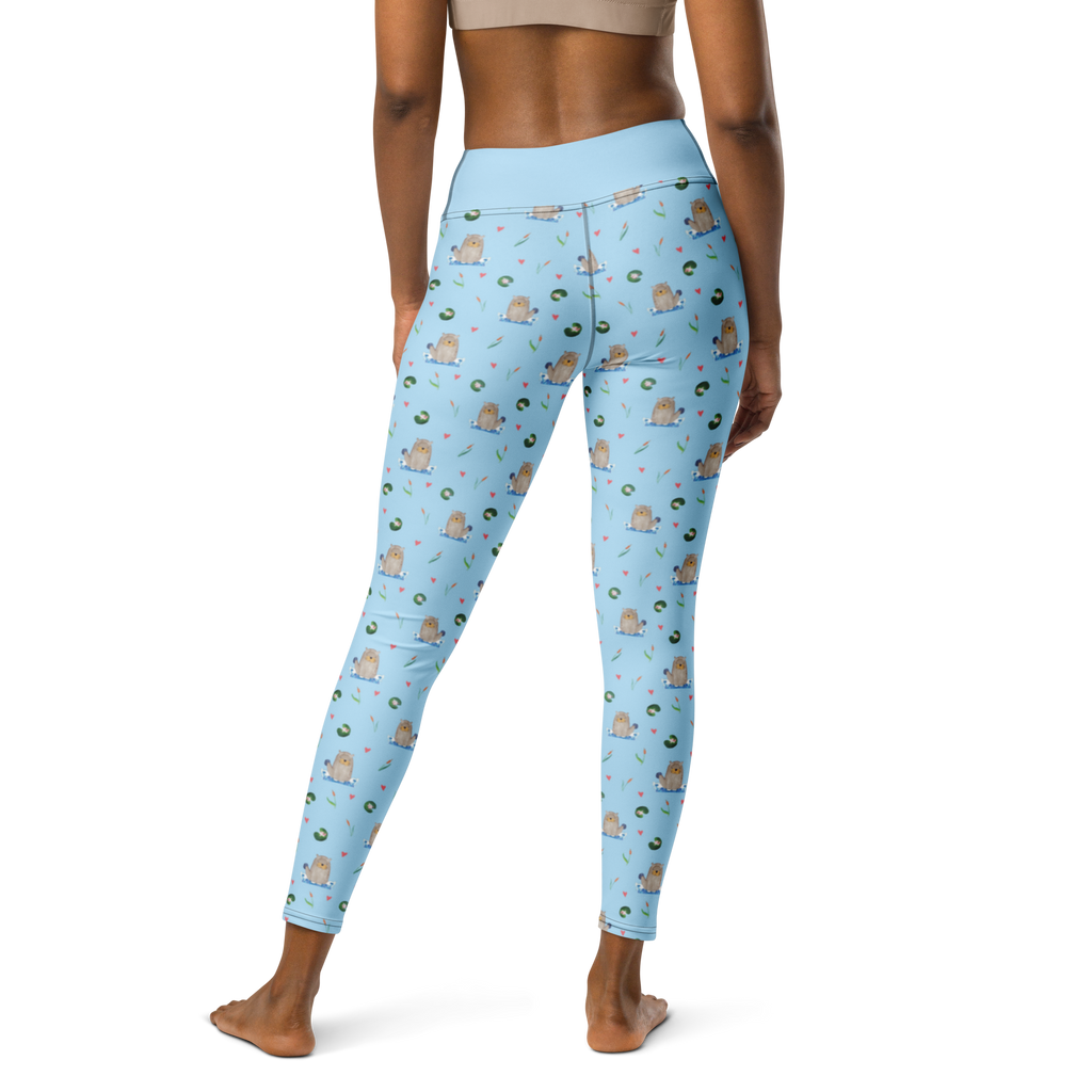Yogahose Otter mit Stein Yogapants, Yogaleggings, Yogaleggins, Yogahose Damen, Yogahose, Frauen, Yogahose Mädchen, Yogahose Kinder, Yogahose Herren, Yogahose Männer, Otter, Fischotter, Seeotter, Otter Seeotter See Otter
