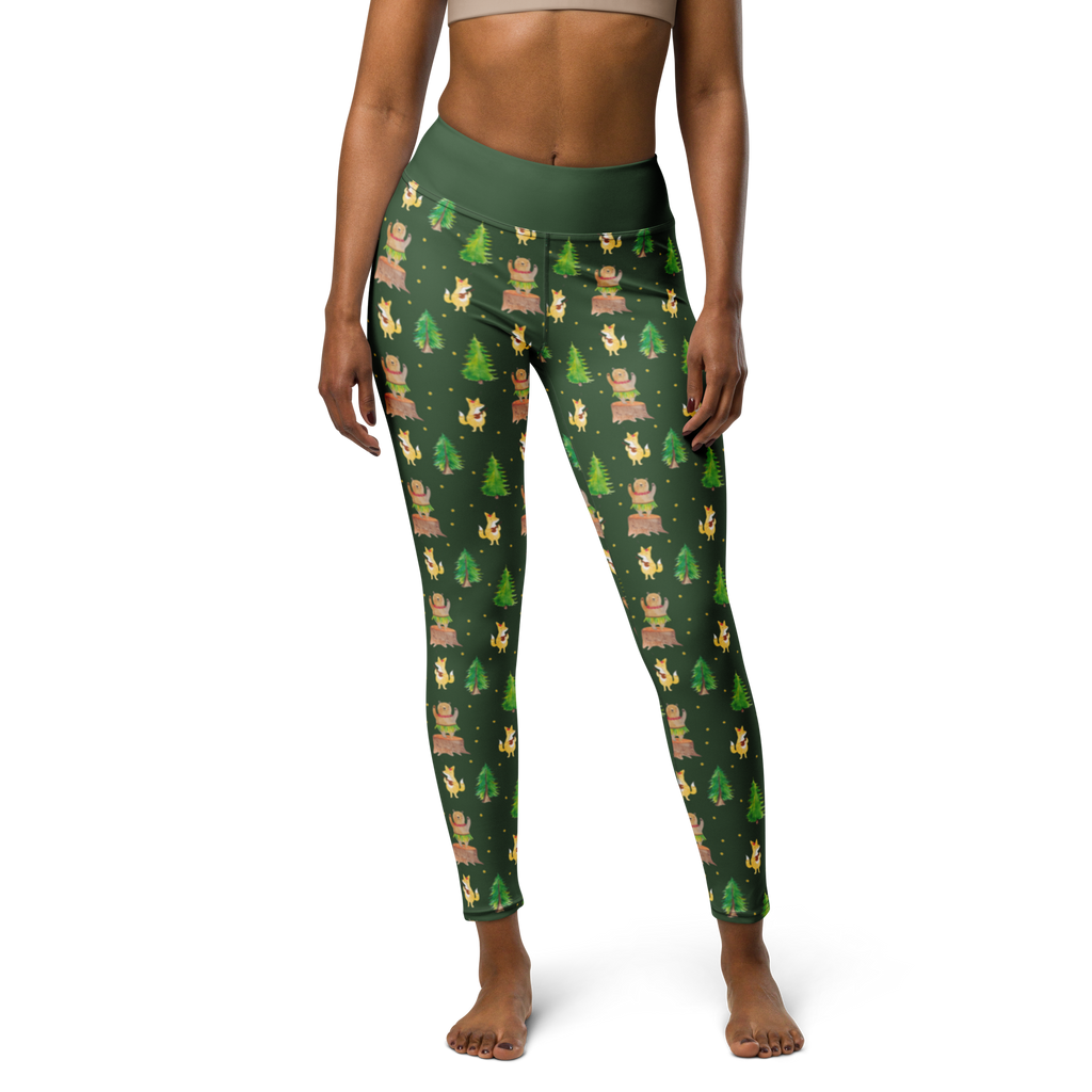 Yogahose Waldtiere Aloha Yogapants, Yogaleggings, Yogaleggins, Yogahose Damen, Yogahose, Frauen, Yogahose Mädchen, Yogahose Kinder, Yogahose Herren, Yogahose Männer, Tiermotive, Gute Laune, lustige Sprüche, Tiere, Wald, Waldtiere, Musik, Aloha, Bär, Hase, Igel, Tanzen, Leben, Lachen