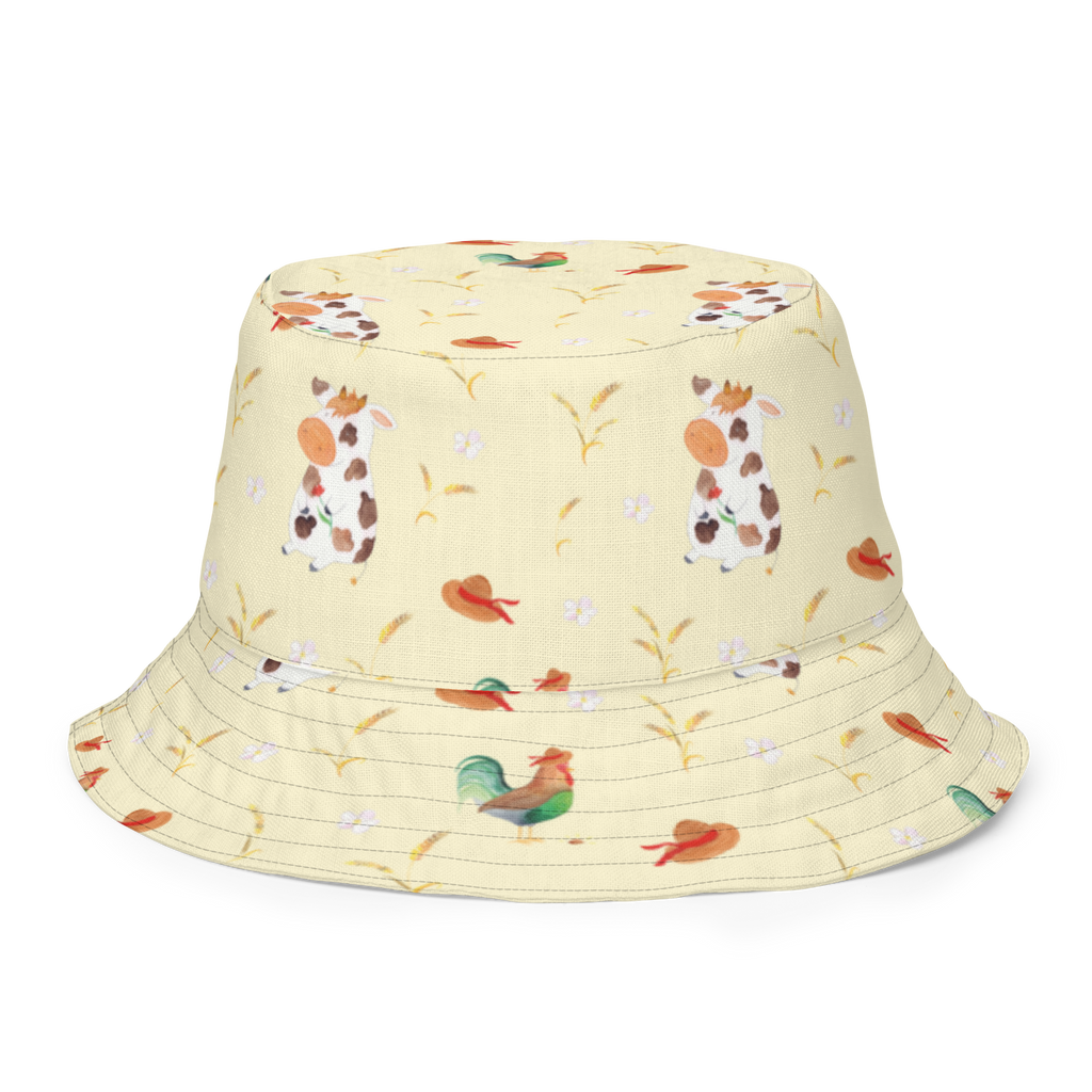 Sonnenhut Kuh Sonnenhut, Sommerhut, Fischerhut, Anglerhut, Wendehut, Wendecap, Wendemütze, Sonnenmütze, zweifarbiger Hut, Strandhut, Freizeithut, Outdoorhut, Bauernhof, Hoftiere, Landwirt, Landwirtin, Kuh, Kühe, Träume, Flausen, Spruch, Magie, Motivtion, Hof, Milch, Milchkuh