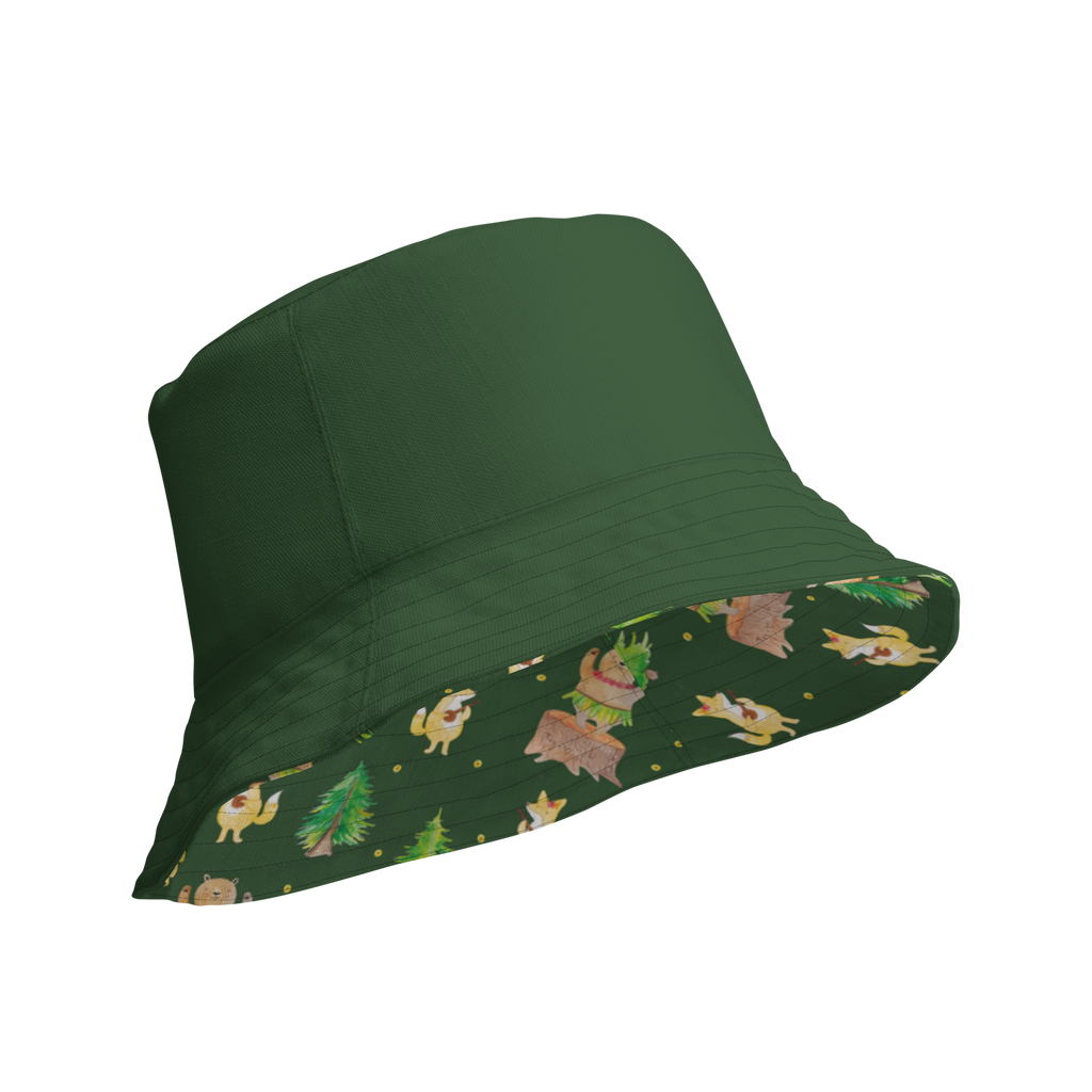 Sonnenhut Waldtiere Aloha Sonnenhut, Sommerhut, Fischerhut, Anglerhut, Wendehut, Wendecap, Wendemütze, Sonnenmütze, zweifarbiger Hut, Strandhut, Freizeithut, Outdoorhut, Tiermotive, Gute Laune, lustige Sprüche, Tiere, Wald, Waldtiere, Musik, Aloha, Bär, Hase, Igel, Tanzen, Leben, Lachen