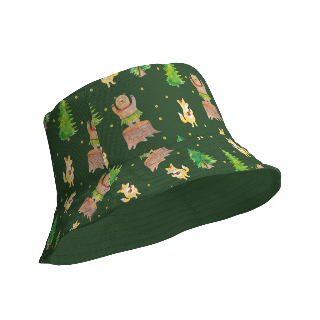 Sonnenhut Waldtiere Aloha Sonnenhut, Sommerhut, Fischerhut, Anglerhut, Wendehut, Wendecap, Wendemütze, Sonnenmütze, zweifarbiger Hut, Strandhut, Freizeithut, Outdoorhut, Tiermotive, Gute Laune, lustige Sprüche, Tiere, Wald, Waldtiere, Musik, Aloha, Bär, Hase, Igel, Tanzen, Leben, Lachen