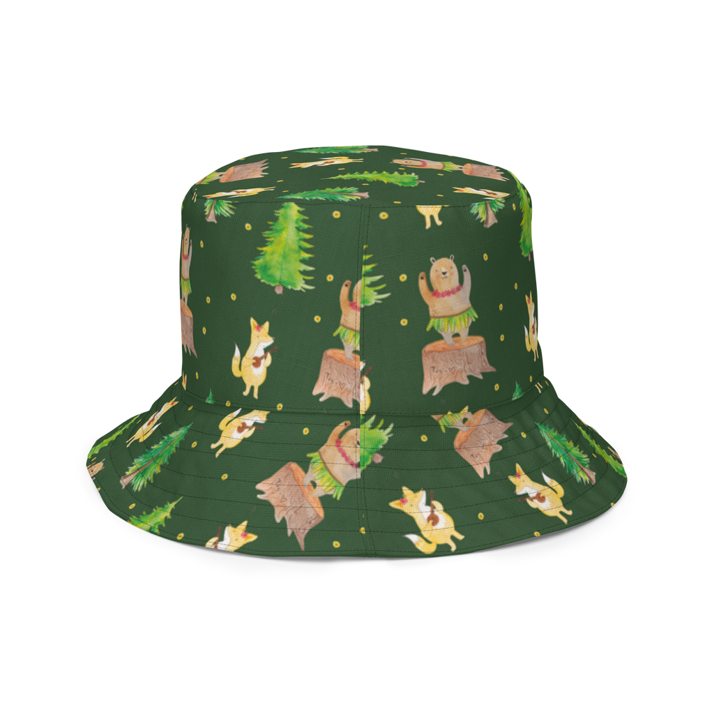 Sonnenhut Waldtiere Aloha Sonnenhut, Sommerhut, Fischerhut, Anglerhut, Wendehut, Wendecap, Wendemütze, Sonnenmütze, zweifarbiger Hut, Strandhut, Freizeithut, Outdoorhut, Tiermotive, Gute Laune, lustige Sprüche, Tiere, Wald, Waldtiere, Musik, Aloha, Bär, Hase, Igel, Tanzen, Leben, Lachen