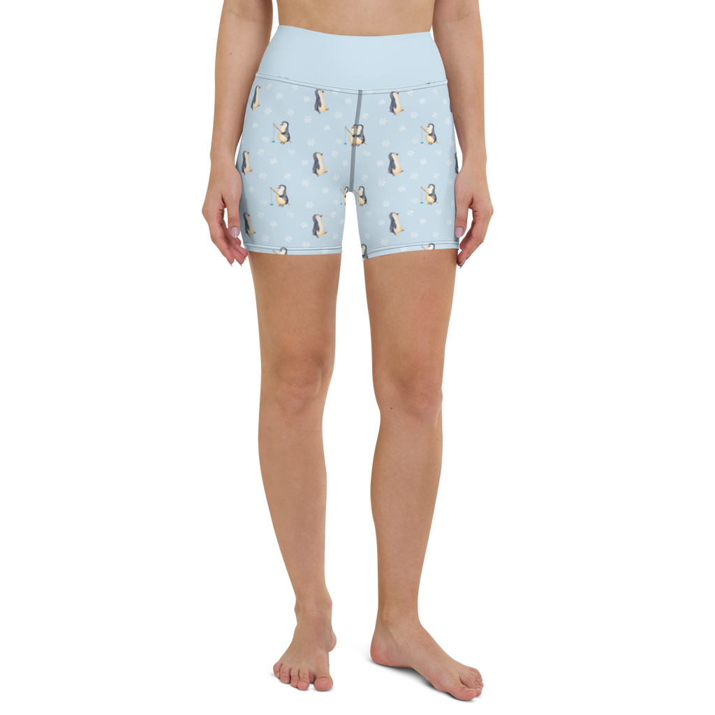 Yoga Shorts Pinguin marschierend Yoga Shorts, Yogashorts, Sporthose, Sportshorts, Fitnesshose, Sportshorts Damen, Yoga Shorts Damen, Yogabekleidung, Sportbekleidung, Pinguin, Pinguine, Frühaufsteher, Langschläfer, Bruder, Schwester, Familie