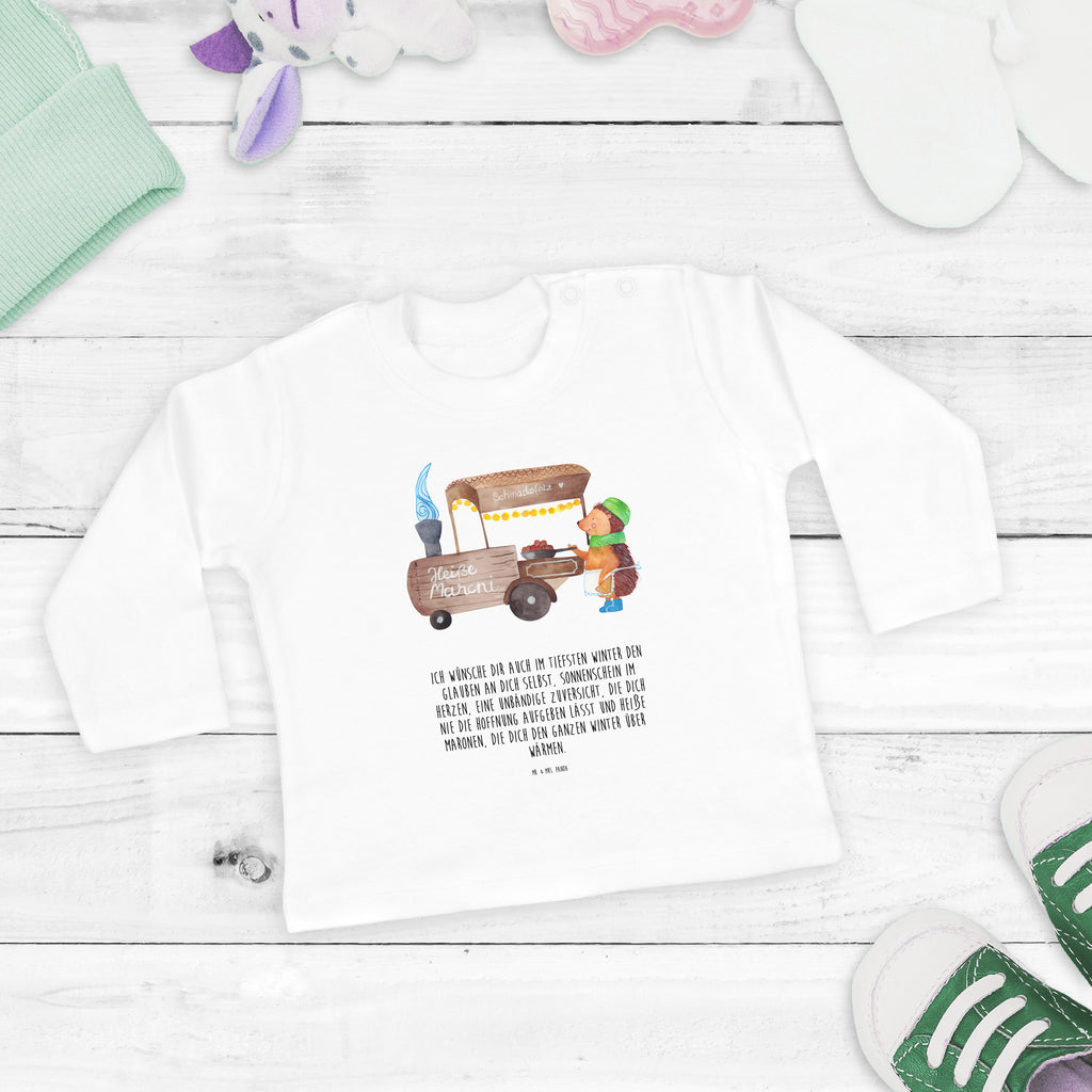 3-6 Monate Baby Longsleeve Igel Maronen