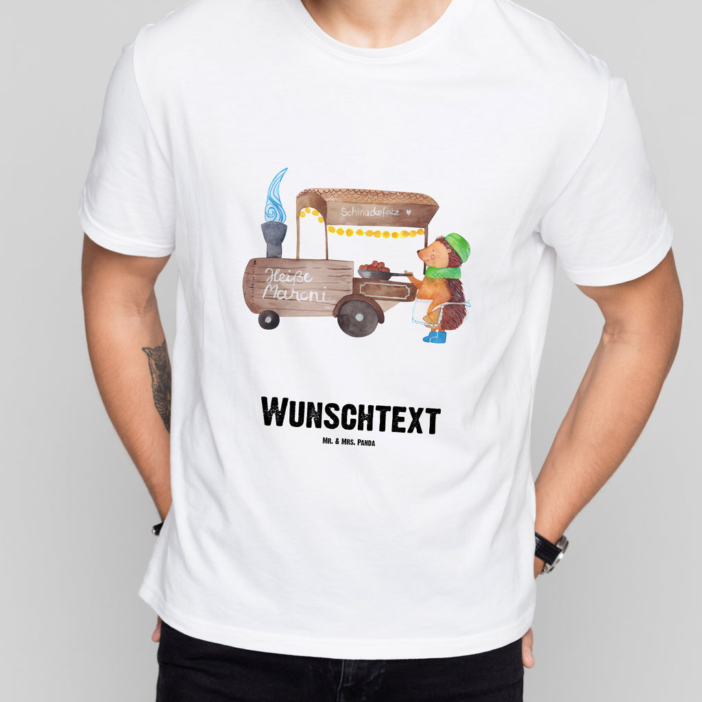 Größe XL Personalisiertes T-Shirt Igel Maronen