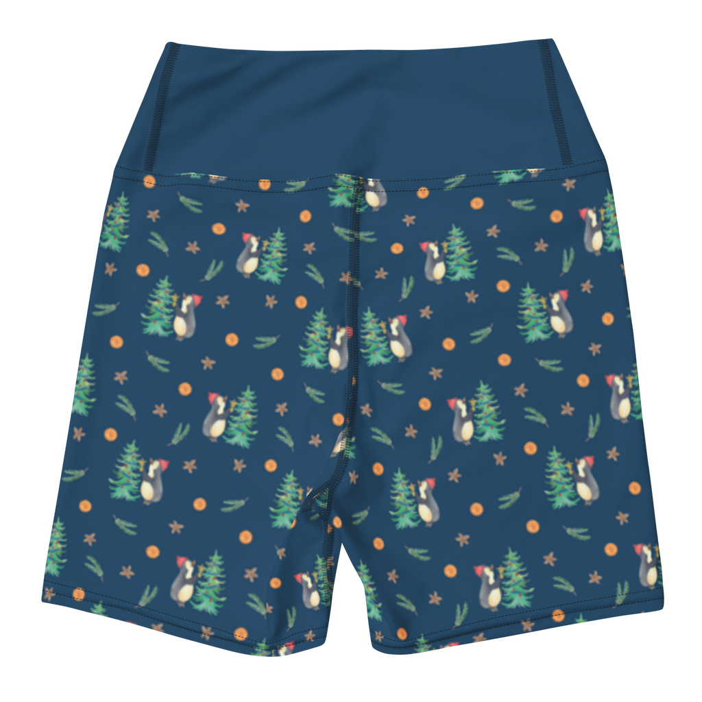 Yoga Shorts Pinguin Weihnachtsbaum