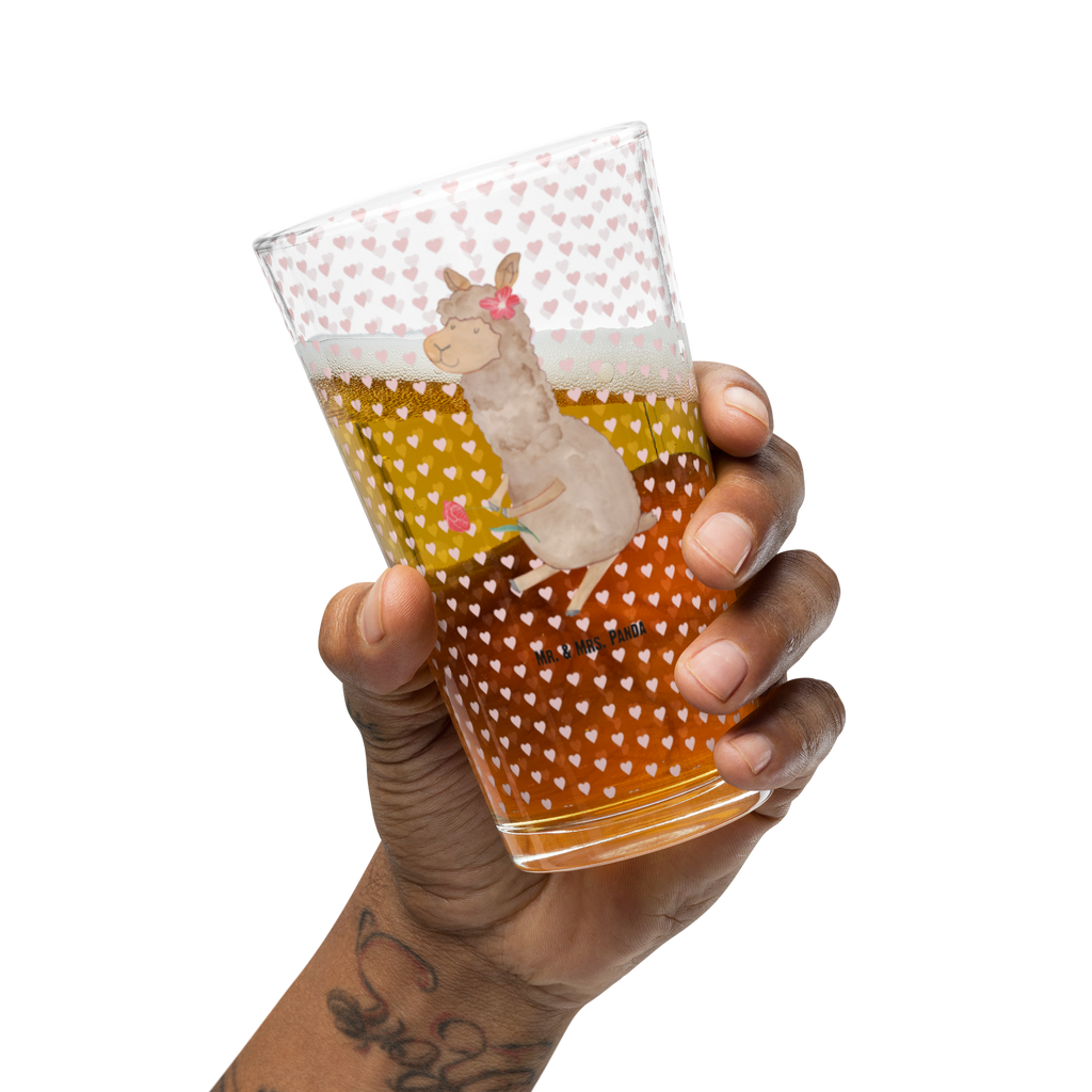 Premium Trinkglas Alpaka Blume