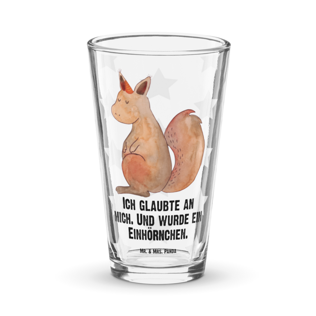 Premium Trinkglas Einhörnchen Glaube