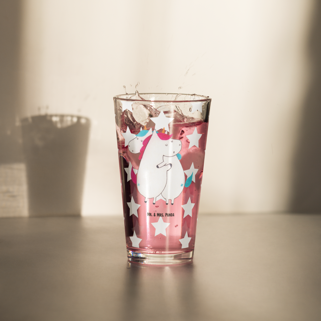 Premium Trinkglas Einhörner Umarmen