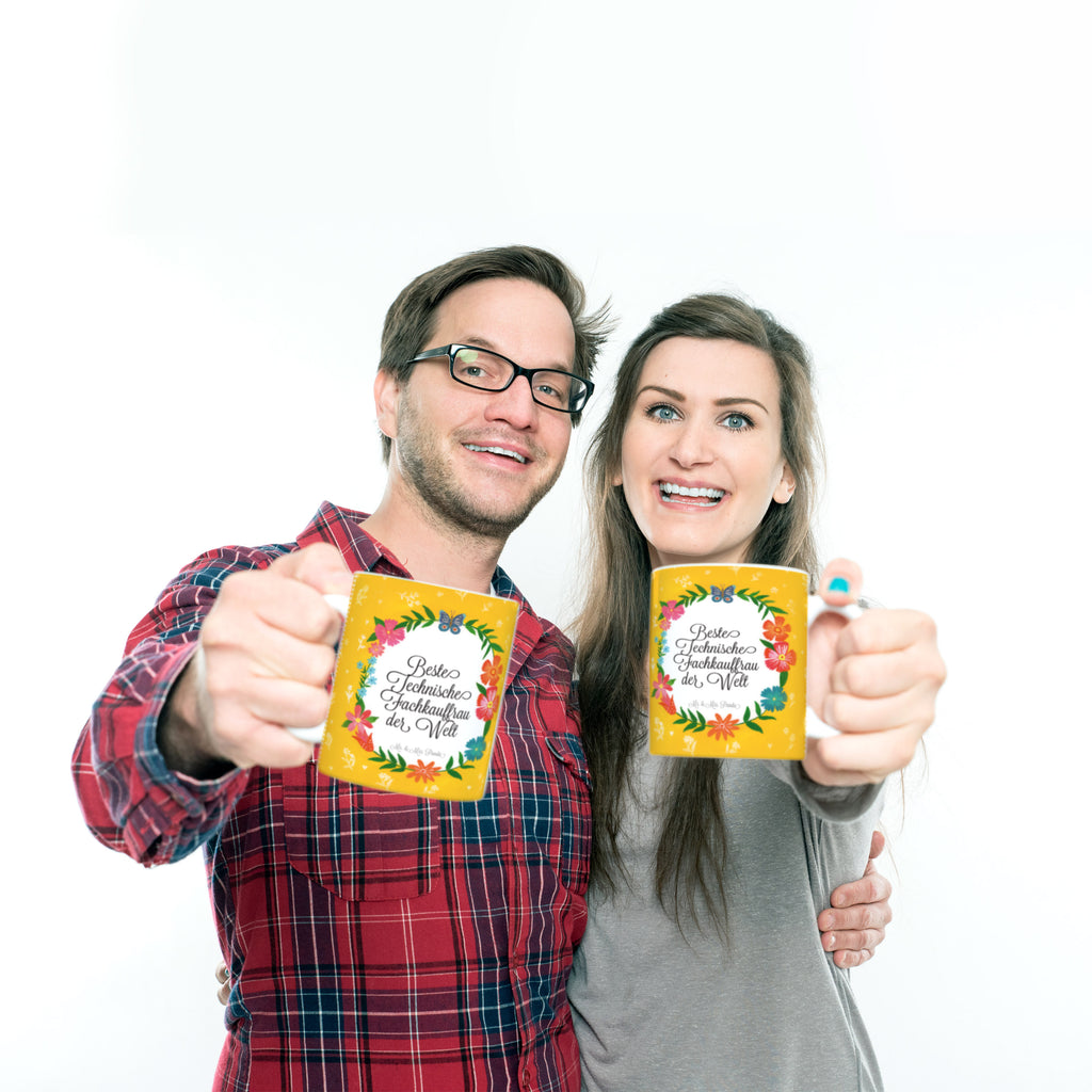 Tasse Design Frame Happy Girls Technische Fachkauffrau Geschenk Becher, Kaffeetasse, Kaffeebecher, Tee, Frühstück, Büro  