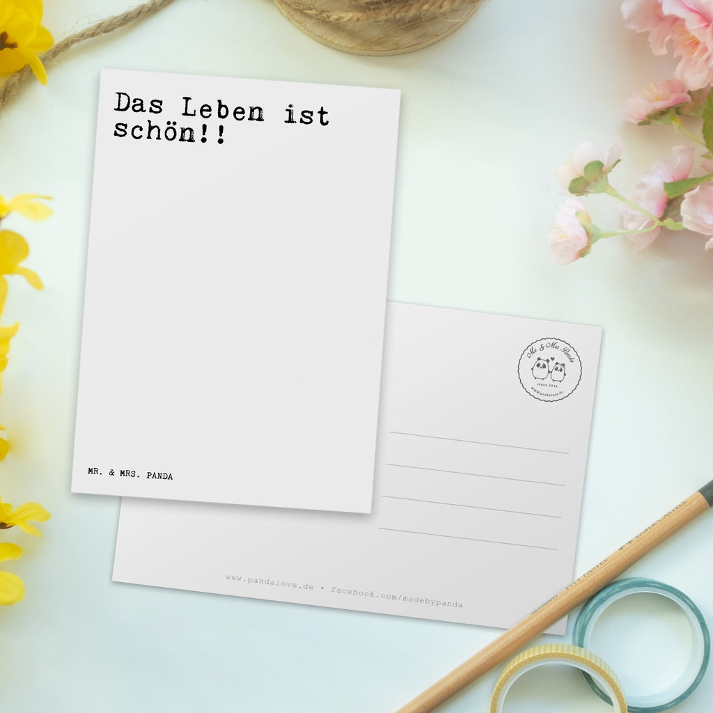 Postkarte Sprüche und Zitate Das Leben ist schön!! Geschenkkarte, Grußkarte, Karte, Einladung, Ansichtskarte, Geburtstagskarte, Einladungskarte, Dankeskarte, Spruch, Sprüche, lustig, Weisheiten, Zitate, Spruch Sprüche Weisheiten Zitate Lustig Weisheit Worte