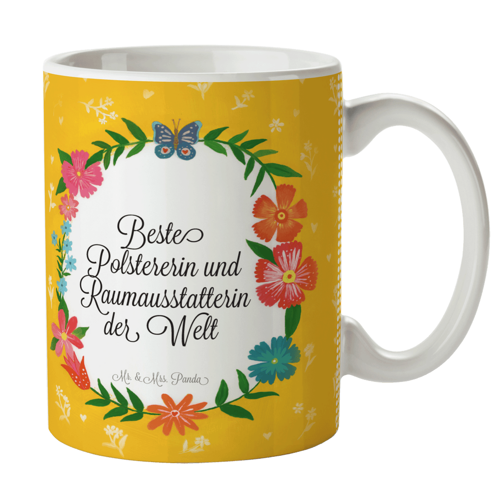 Tasse Design Frame Happy Girls Polstererin und Raumausstatterin Geschenk Becher, Kaffeetasse, Kaffeebecher, Tee, Frühstück, Büro  