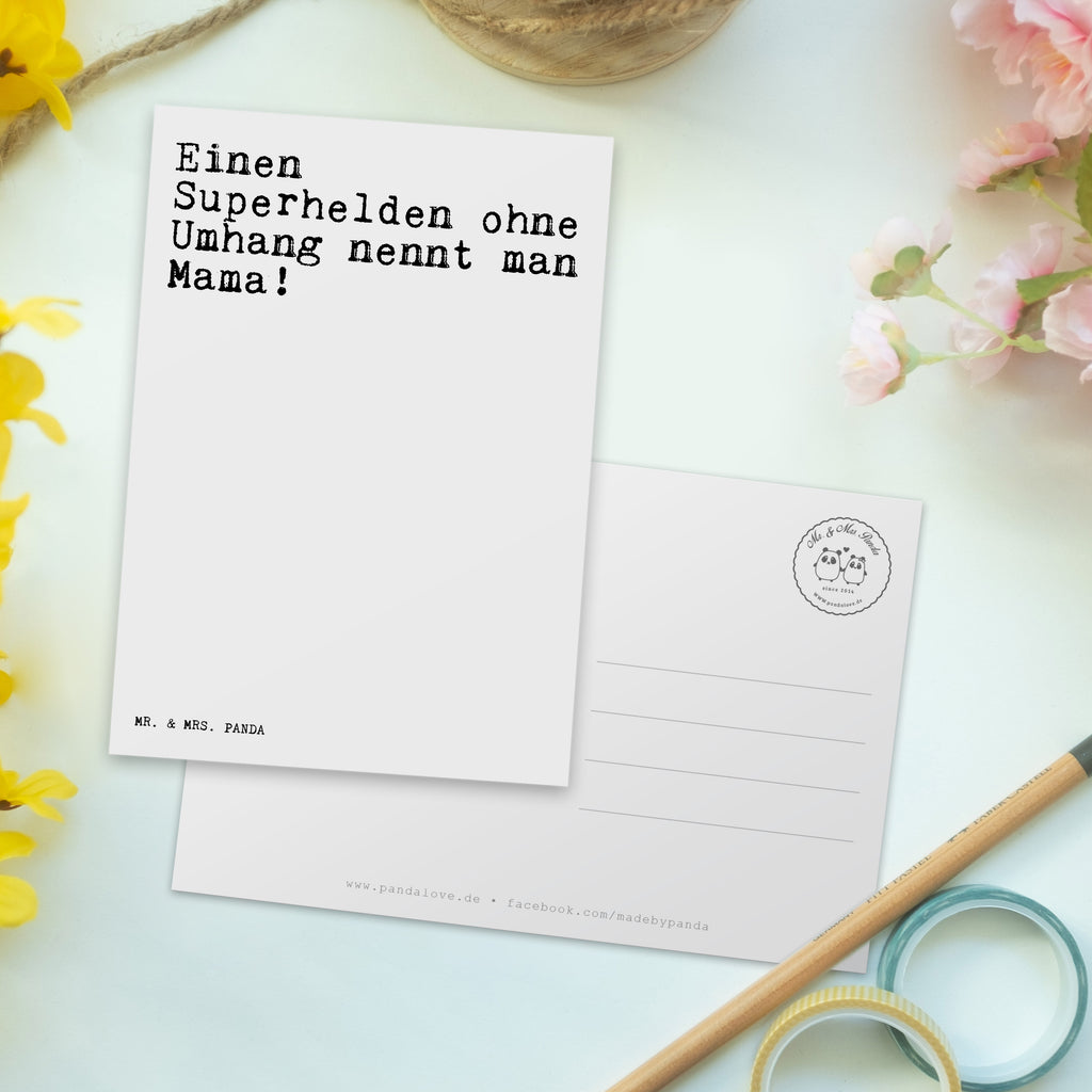 Postkarte Sprüche und Zitate Einen Superhelden ohne Umhang nennt man Mama! Geschenkkarte, Grußkarte, Karte, Einladung, Ansichtskarte, Geburtstagskarte, Einladungskarte, Dankeskarte, Spruch, Sprüche, lustig, Weisheiten, Zitate, Spruch Sprüche Weisheiten Zitate Lustig Weisheit Worte