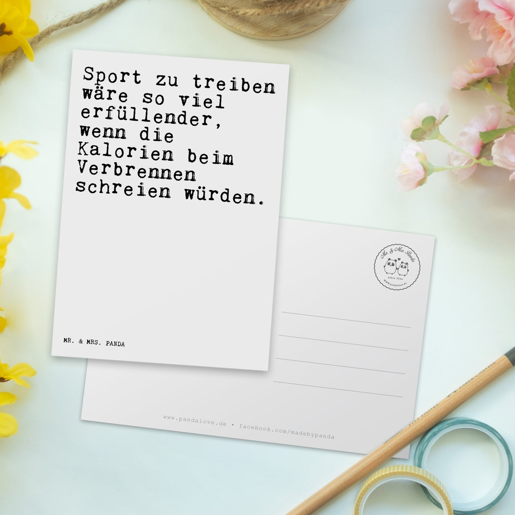 Postkarte Sprüche und Zitate Sport zu treiben wäre so viel erfüllender, wenn die Kalorien beim Verbrennen schreien würden. Geschenkkarte, Grußkarte, Karte, Einladung, Ansichtskarte, Geburtstagskarte, Einladungskarte, Dankeskarte, Spruch, Sprüche, lustig, Weisheiten, Zitate, Spruch Sprüche Weisheiten Zitate Lustig Weisheit Worte