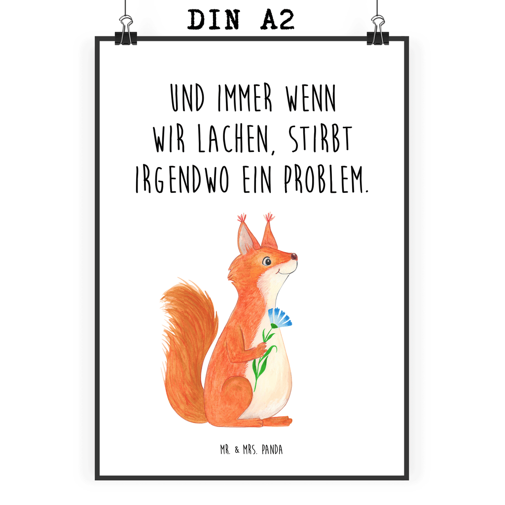 Poster Eichhörnchen Blume Poster, Wandposter, Bild, Wanddeko, Küchenposter, Kinderposter, Wanddeko Bild, Raumdekoration, Wanddekoration, Handgemaltes Poster, Mr. & Mrs. Panda Poster, Designposter, Kunstdruck, Posterdruck, Tiermotive, Gute Laune, lustige Sprüche, Tiere, Eichhörnchen, Eichhorn, Spruch positiv, Lachen, Spaß, Motivation Sprüche, Motivation Bilder, glücklich Spruch, Spruch Deko