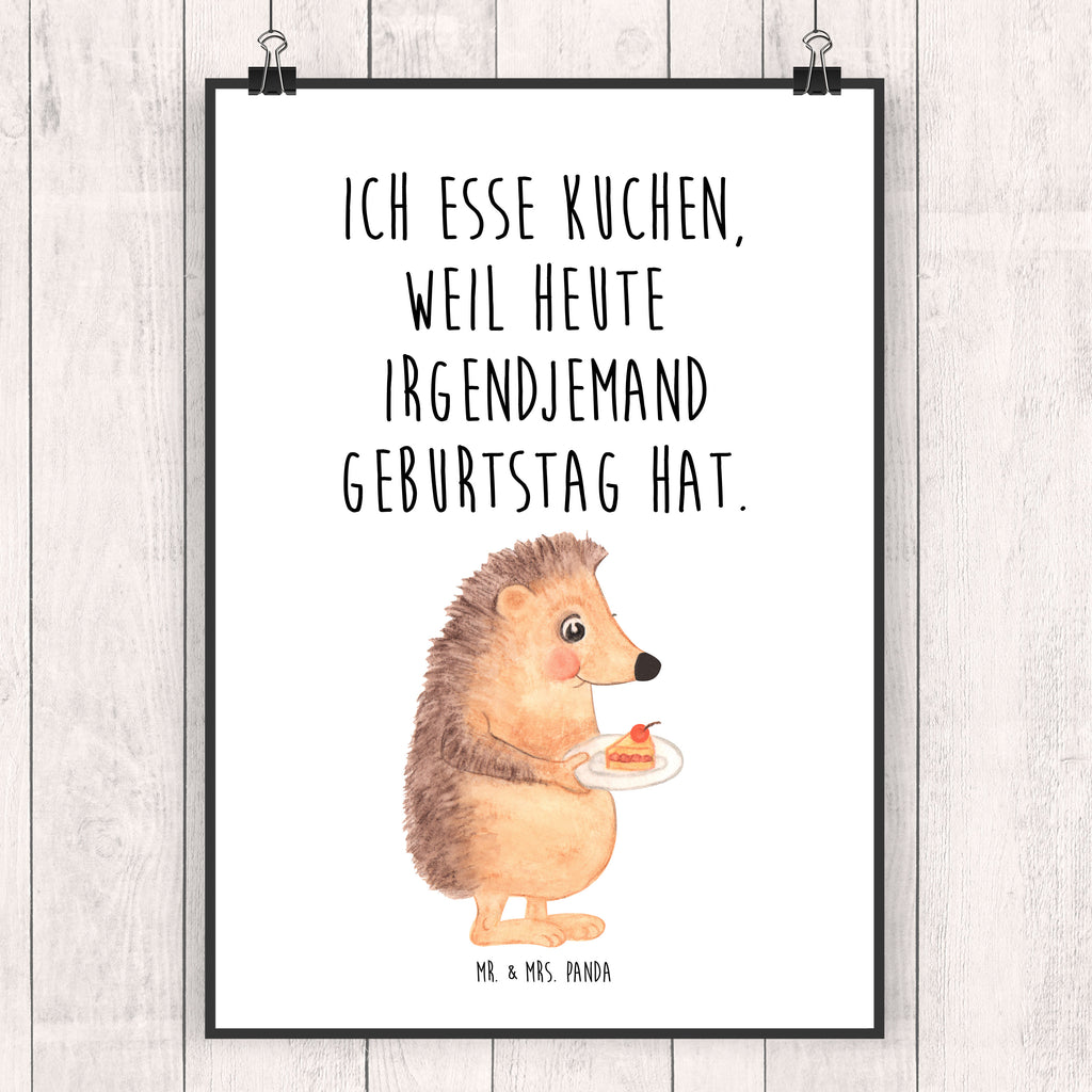Poster Igel mit Kuchenstück Poster, Wandposter, Bild, Wanddeko, Küchenposter, Kinderposter, Wanddeko Bild, Raumdekoration, Wanddekoration, Handgemaltes Poster, Mr. & Mrs. Panda Poster, Designposter, Kunstdruck, Posterdruck, Tiermotive, Gute Laune, lustige Sprüche, Tiere, Igel, Essen Spruch, Kuchen, Backen Geschenk, Kuchen backen, Einladung Party, Geburtstagskuchen, Torte
