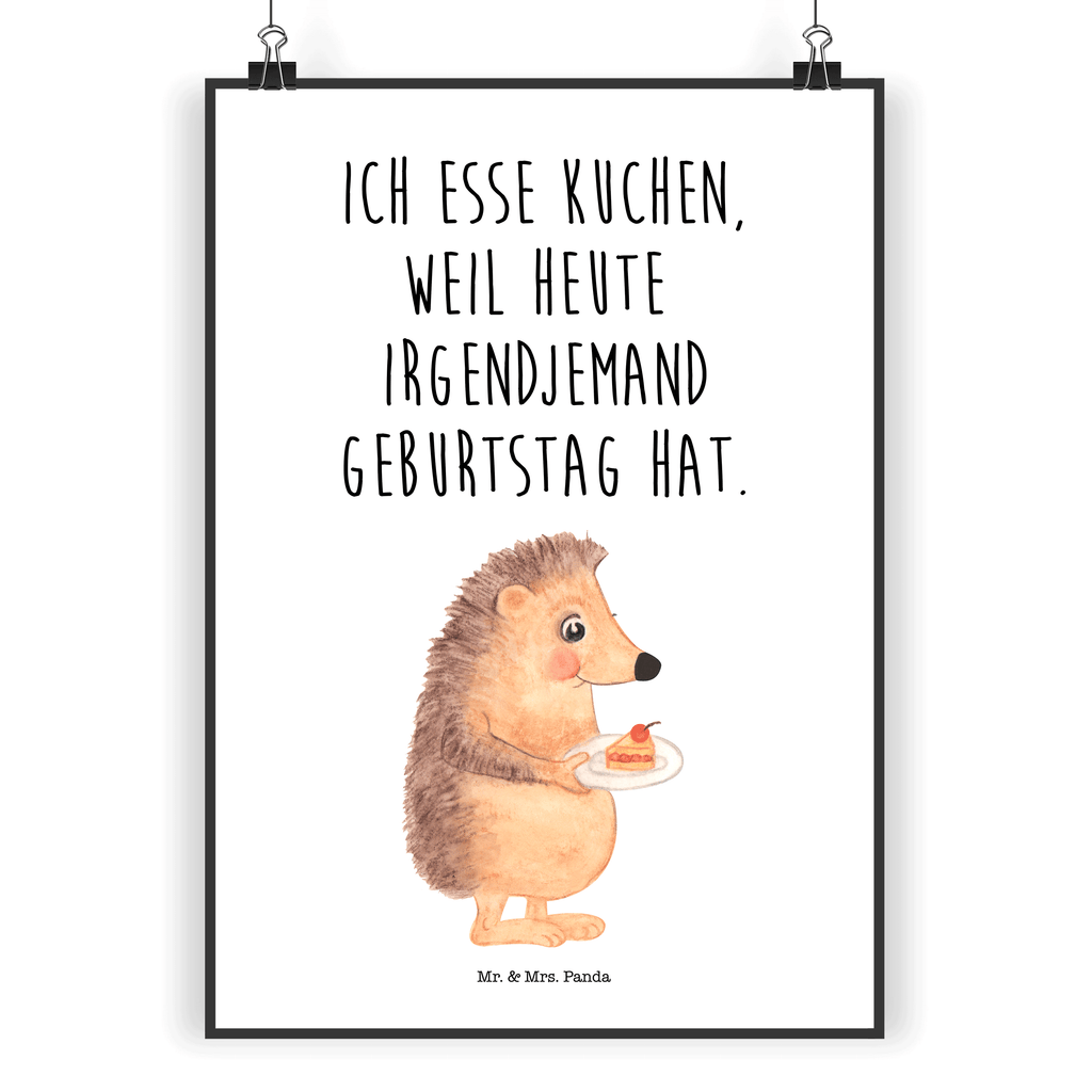 Poster Igel mit Kuchenstück Poster, Wandposter, Bild, Wanddeko, Küchenposter, Kinderposter, Wanddeko Bild, Raumdekoration, Wanddekoration, Handgemaltes Poster, Mr. & Mrs. Panda Poster, Designposter, Kunstdruck, Posterdruck, Tiermotive, Gute Laune, lustige Sprüche, Tiere, Igel, Essen Spruch, Kuchen, Backen Geschenk, Kuchen backen, Einladung Party, Geburtstagskuchen, Torte
