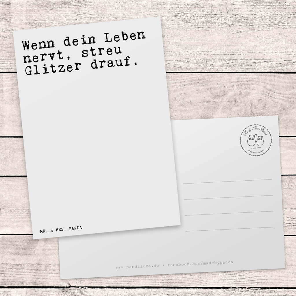 Postkarte Sprüche und Zitate Wenn dein Leben nervt, streu Glitzer drauf. Geschenkkarte, Grußkarte, Karte, Einladung, Ansichtskarte, Geburtstagskarte, Einladungskarte, Dankeskarte, Spruch, Sprüche, lustig, Weisheiten, Zitate, Spruch Sprüche Weisheiten Zitate Lustig Weisheit Worte