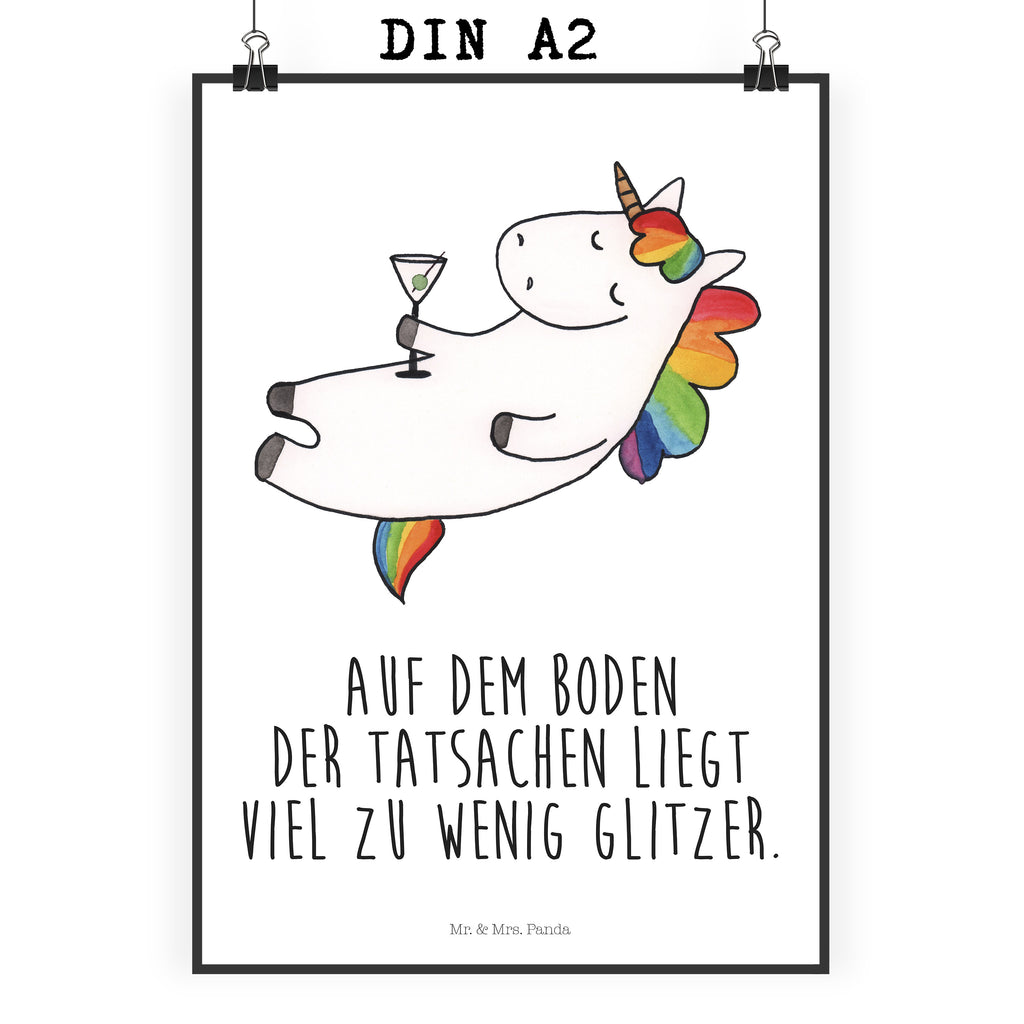 Poster Einhorn Cocktail Poster, Wandposter, Bild, Wanddeko, Küchenposter, Kinderposter, Wanddeko Bild, Raumdekoration, Wanddekoration, Handgemaltes Poster, Mr. & Mrs. Panda Poster, Designposter, Kunstdruck, Posterdruck, Einhorn, Einhörner, Einhorn Deko, Pegasus, Unicorn, Party, Spaß, Feiern, Caipirinha, Rum, Cuba Libre, Sekt, Freundin, Geburtstag, lustig, witzig, Spruch, Glitzer
