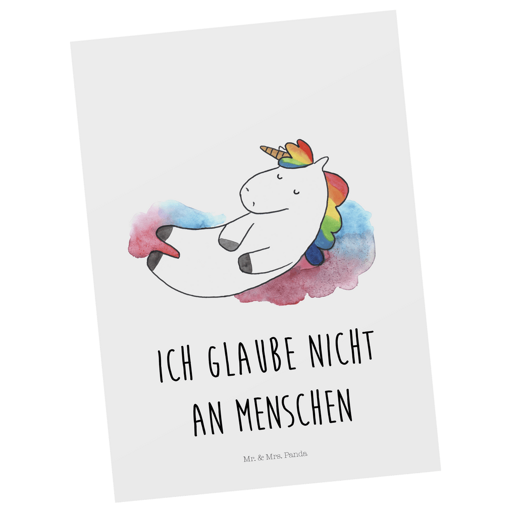 Postkarte Einhorn Wolke 7 Geschenkkarte, Grußkarte, Karte, Einladung, Ansichtskarte, Geburtstagskarte, Einladungskarte, Dankeskarte, Einhorn, Einhörner, Einhorn Deko, Pegasus, Unicorn, verliebt, Menschen, witzig, lustig, Geschenk, Glaube, Realität, Lächeln