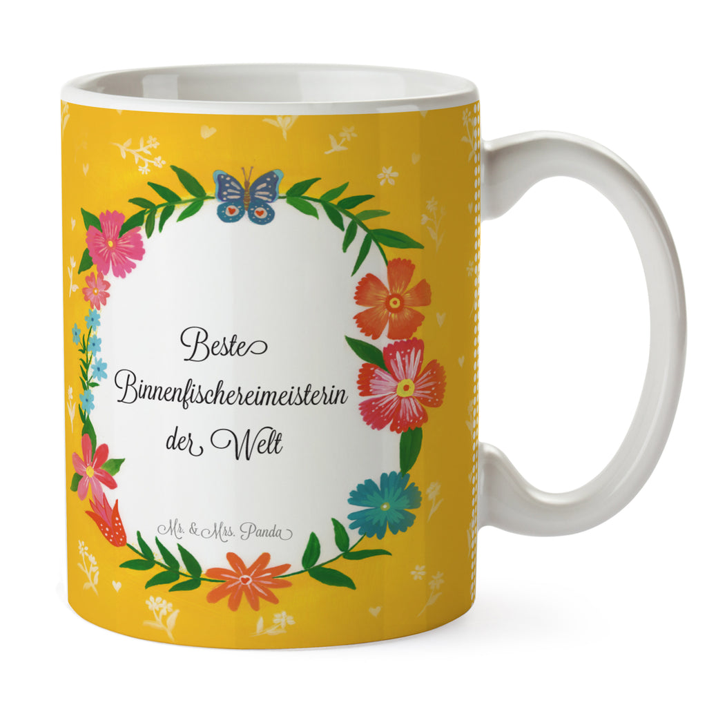 Tasse Design Frame Happy Girls Binnenfischereimeisterin Geschenk Becher, Kaffeetasse, Kaffeebecher, Tee, Frühstück, Büro  