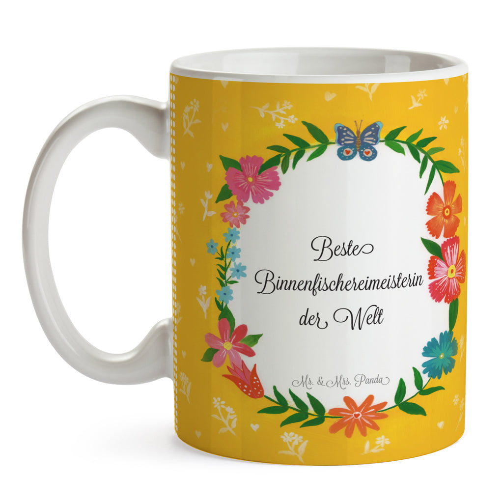Tasse Design Frame Happy Girls Binnenfischereimeisterin Geschenk Becher, Kaffeetasse, Kaffeebecher, Tee, Frühstück, Büro  