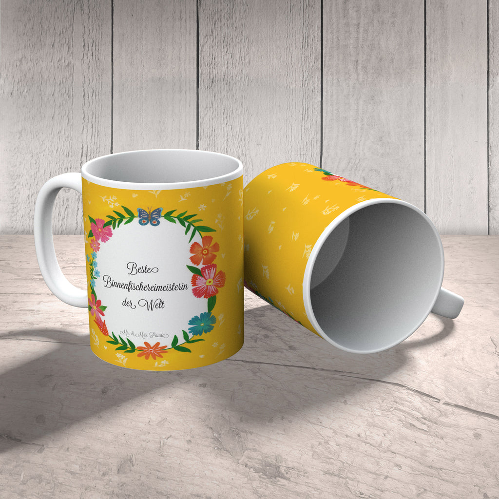 Tasse Design Frame Happy Girls Binnenfischereimeisterin Geschenk Becher, Kaffeetasse, Kaffeebecher, Tee, Frühstück, Büro  