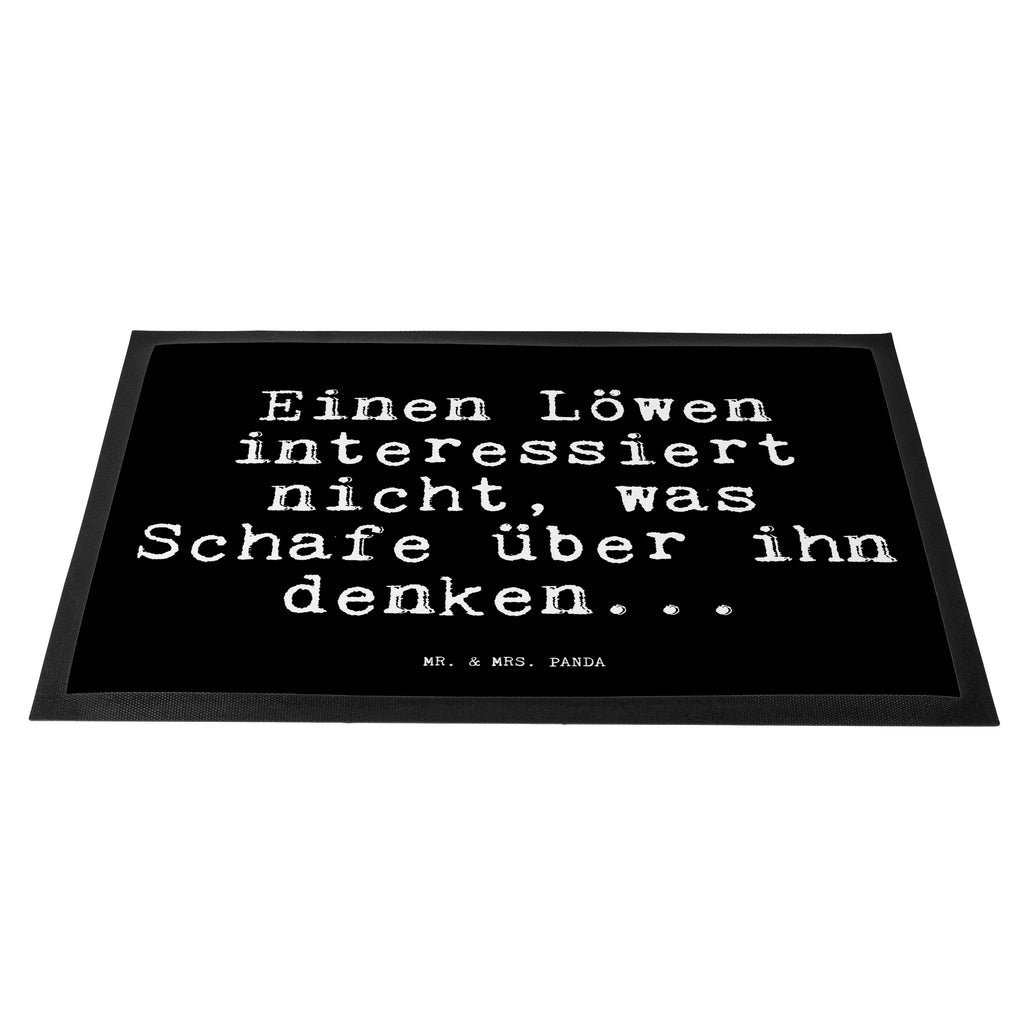 Fußmatte Fun Talk Einen Löwen interessiert nicht, was Schafe über ihn denken... Türvorleger, Schmutzmatte, Fußabtreter, Matte, Schmutzfänger, Fußabstreifer, Schmutzfangmatte, Türmatte, Motivfußmatte, Haustürmatte, Vorleger, Spruch, Sprüche, lustig, Weisheiten, Zitate, Glizer Spruch Sprüche Weisheiten Zitate Lustig Weisheit Worte