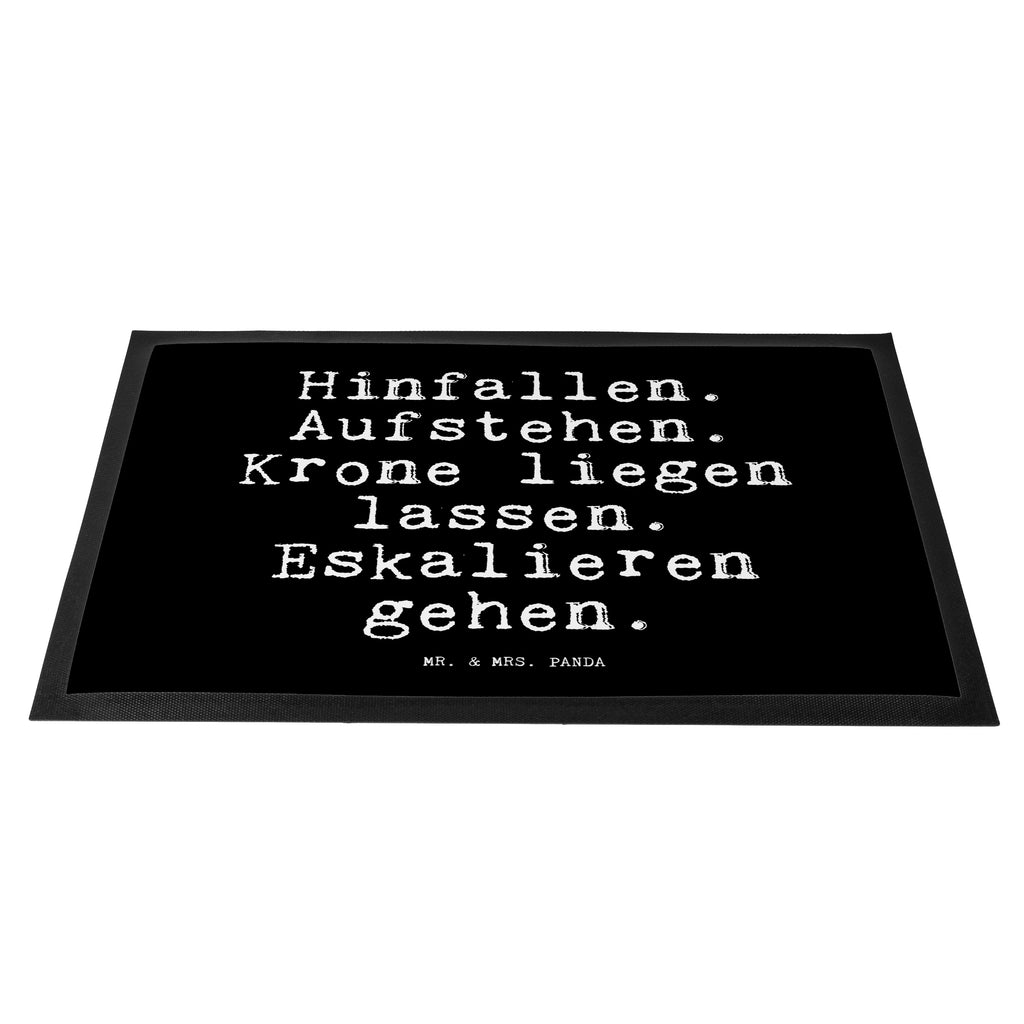 Fußmatte Fun Talk Hinfallen. Aufstehen. Krone liegen lassen. Eskalieren gehen. Türvorleger, Schmutzmatte, Fußabtreter, Matte, Schmutzfänger, Fußabstreifer, Schmutzfangmatte, Türmatte, Motivfußmatte, Haustürmatte, Vorleger, Spruch, Sprüche, lustig, Weisheiten, Zitate, Glizer Spruch Sprüche Weisheiten Zitate Lustig Weisheit Worte