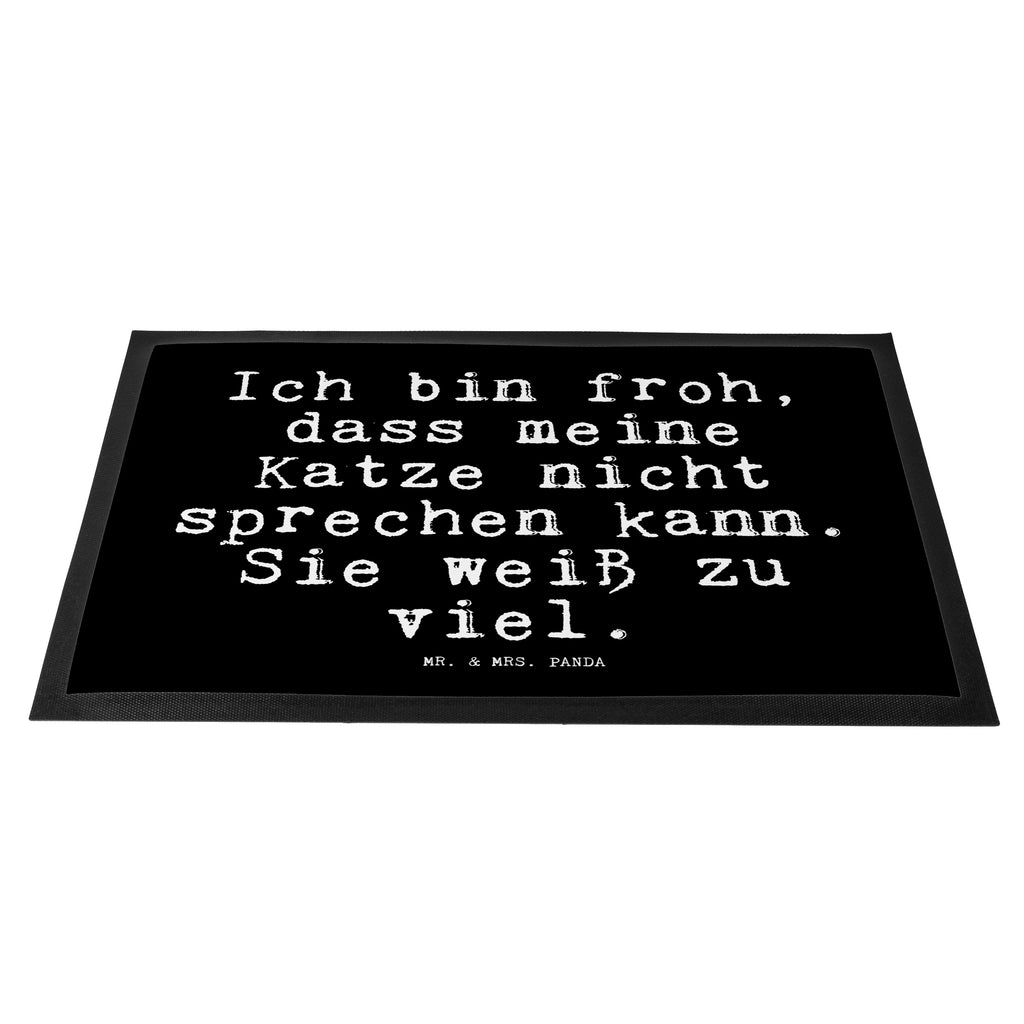 Fußmatte Fun Talk Ich bin froh, dass meine Katze nicht sprechen kann. Sie weiß zu viel. Türvorleger, Schmutzmatte, Fußabtreter, Matte, Schmutzfänger, Fußabstreifer, Schmutzfangmatte, Türmatte, Motivfußmatte, Haustürmatte, Vorleger, Spruch, Sprüche, lustig, Weisheiten, Zitate, Glizer Spruch Sprüche Weisheiten Zitate Lustig Weisheit Worte