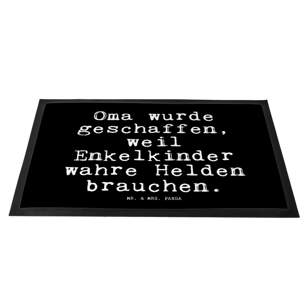 Fußmatte Fun Talk Oma wurde geschaffen, weil Enkelkinder wahre Helden brauchen. Türvorleger, Schmutzmatte, Fußabtreter, Matte, Schmutzfänger, Fußabstreifer, Schmutzfangmatte, Türmatte, Motivfußmatte, Haustürmatte, Vorleger, Spruch, Sprüche, lustig, Weisheiten, Zitate, Glizer Spruch Sprüche Weisheiten Zitate Lustig Weisheit Worte
