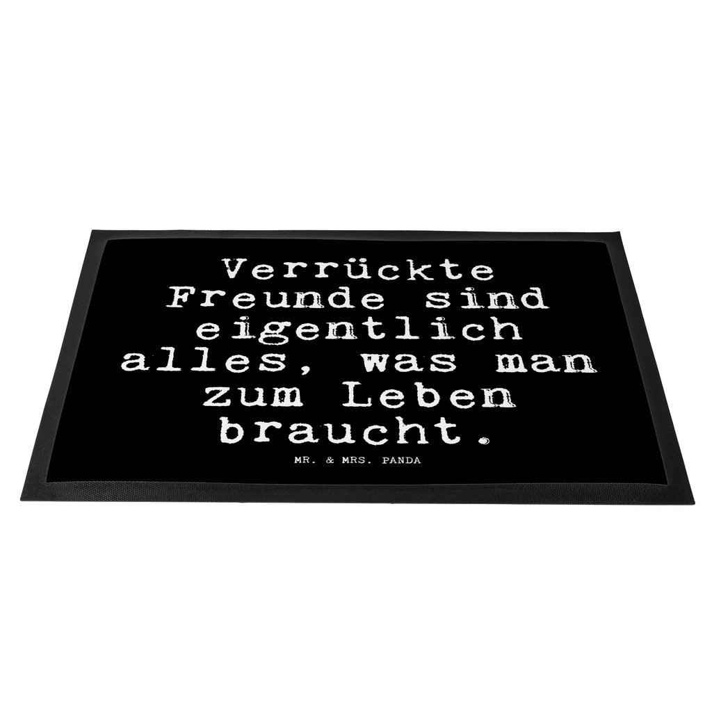Fußmatte Fun Talk Verrückte Freunde sind eigentlich alles, was man zum Leben braucht. Türvorleger, Schmutzmatte, Fußabtreter, Matte, Schmutzfänger, Fußabstreifer, Schmutzfangmatte, Türmatte, Motivfußmatte, Haustürmatte, Vorleger, Spruch, Sprüche, lustig, Weisheiten, Zitate, Glizer Spruch Sprüche Weisheiten Zitate Lustig Weisheit Worte