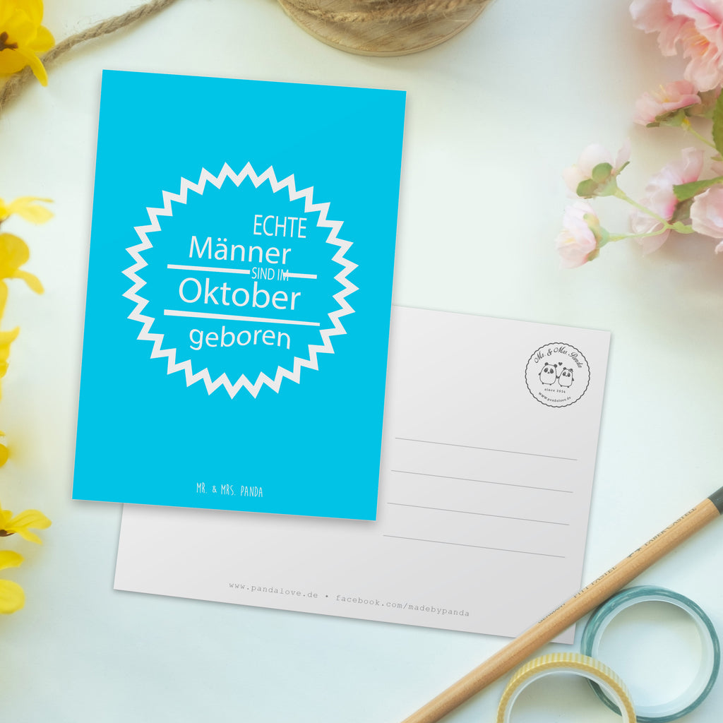 Postkarte ...echte sind geboren! Oktober Geschenkkarte, Grußkarte, Karte, Einladung, Ansichtskarte, Geburtstagskarte, Einladungskarte, Dankeskarte