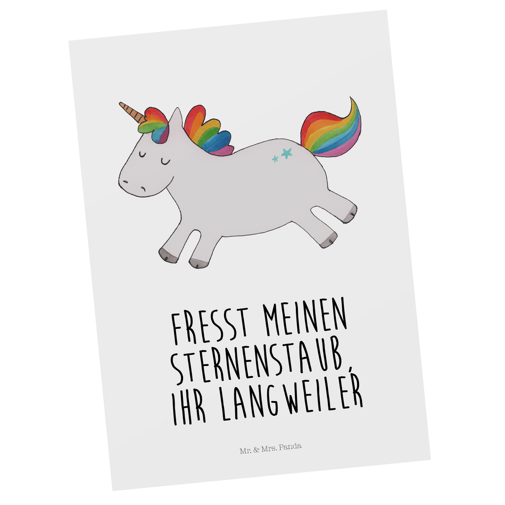 Postkarte Einhorn Happy Geschenkkarte, Grußkarte, Karte, Einladung, Ansichtskarte, Geburtstagskarte, Einladungskarte, Einhorn, Einhörner, Einhorn Deko, Pegasus, Unicorn, glücklich, fröhlich, Spaß, Freude, Lebensfreude, witzig, spannend, Lächeln, Lachen