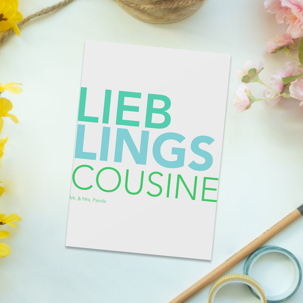 Postkarte Text Cousine Spruch Geschenkkarte, Grußkarte, Karte, Einladung, Ansichtskarte, Geburtstagskarte, Einladungskarte Cousine, Kusine, Kousine, Cousinchen, Tochter von Onkel, Tochter von Tante, Familie, Verwandtschaft, Cousin 